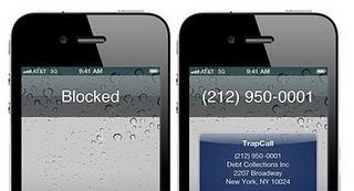 iPhone TrapCall-App zeigt anonyme Anrufer.