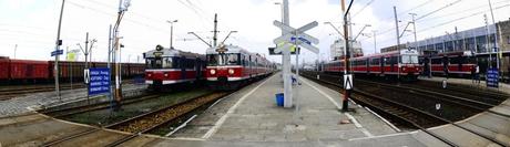 Der Bahnhof Oswiecim: Auch hier gilt das Prinzip des polnischen Zuges