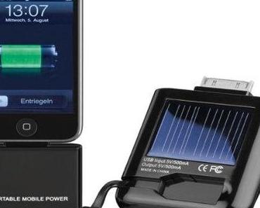 Wenn auch der Zusatzakku versagt, hilft nur noch Sonnenenergie