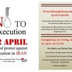 Protestkundgebung am 22. April  in Berlin