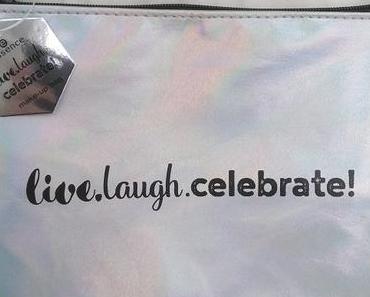 essence live.laugh.celebrate! make-up bag (LE) + essence live.laugh.celebrate! palette 4 reasons to celebrate (LE)