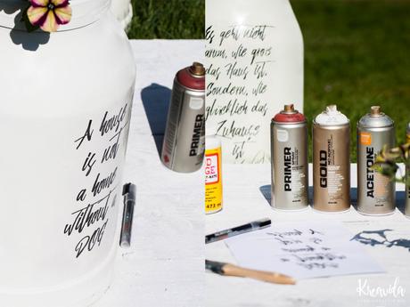 DIY: Milchkanne mit Foto Transfer & Sprayfarbe aufhübschen