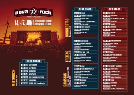 Nova Rock '17 Timetable