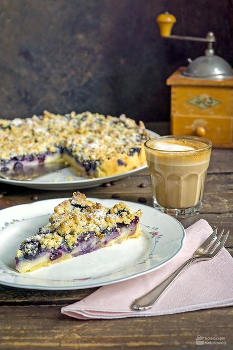 Blaubeer-Vanille-Tarte mit Streuseln | Madame Cuisine Rezept