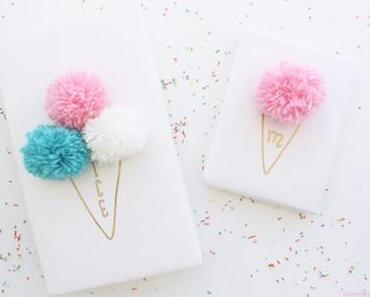 DIY Eis-Pompoms Geschenkverpackung + meine vietnamesische Familie und die Spontanität