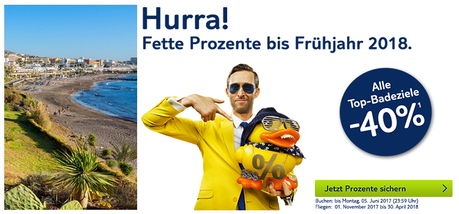 40% Rabatt bei TUIFly
