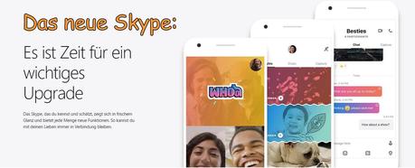 Messenger Skype radikal aufgehübscht