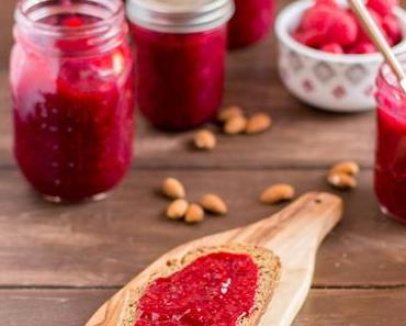 Himbeer Mandel Marmelade mit Amaretto