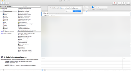 Wie kann man im Mac OS X den Path von Dateien und Ordnern leicht ins Clipboard kopieren?