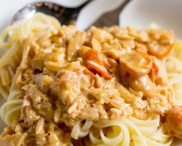 Spaghetti mit Räucherlachssauce – Studentenzeiten lassen grüßen