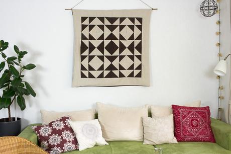 DIY und Nachhaltigkeit | Wandteppich mit geometrischem Muster