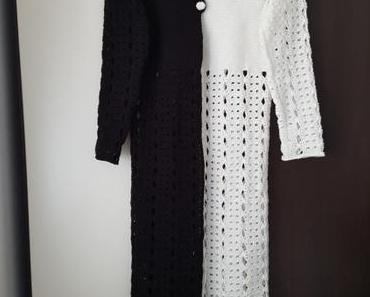 Häkeljacke in Schwarz-Weiss – Crocheted Chasuble in Black and White