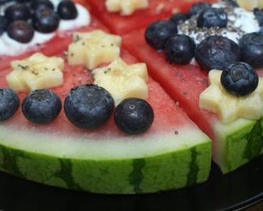 Vegan Sugarfree Watermelon Pizza Rezept