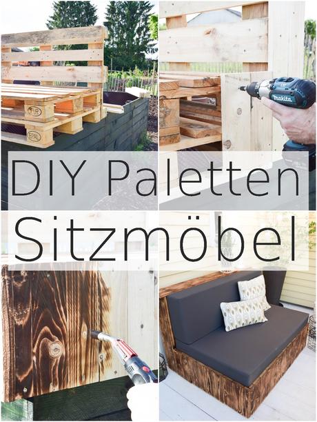 Flambierte DIY Sitzmöbel aus Paletten! Der einfache und günstige Weg zur eigenen Lounge im Garten