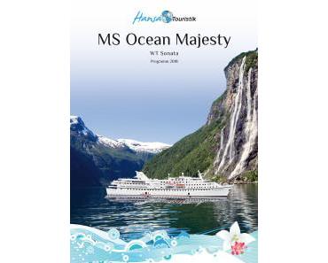 Der neue Hansa Touristik Katalog für die Saison 2018 ist ab sofort erhältlich.  Im Programm sind klassische Hochseereisen mit MS Ocean Majesty.
