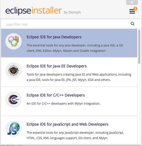 Eclipse Oxygen ὀξύς γεννάω veröffentlicht mit Java 9 previews