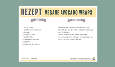 Vegan Monday vegane Avocado Wraps