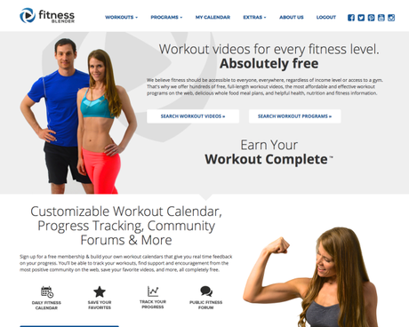 Best free workout page online: Fitnessblender.com