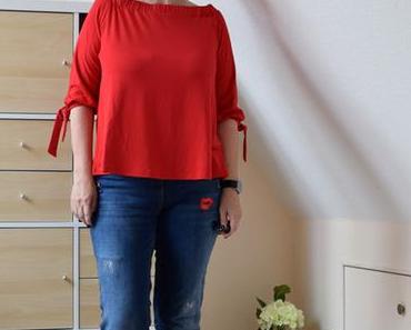 Feuerrotes Carmenshirt