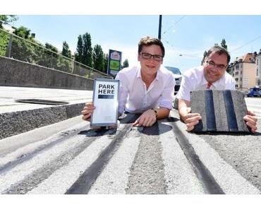 Parken in München: ParkHere Sensoren zeigen freie Parkplätze