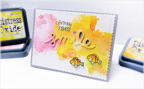 Birthday Fishes | SMILE { Distress Oxide Ink's }