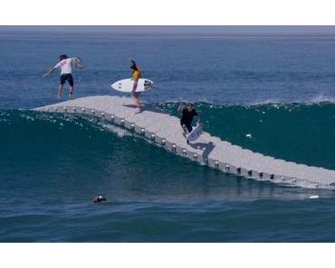 Eine Wellenbrücke für Surfer
