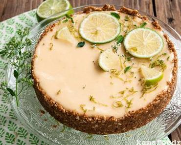 Sommerfrische: Key Lime Pie mit Mandelknusperboden