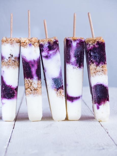 Blueberry Cheesecake Popsicles