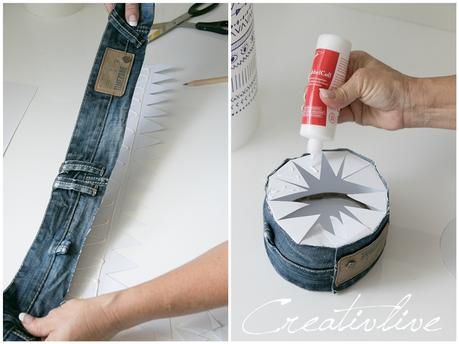 DIY Jeans Windlicht mit dem Kugelschreiber Slider Rave