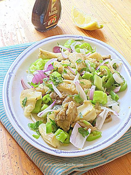 Köz Patlıcan Salatası / Salat mit Gegrillten Auberginen