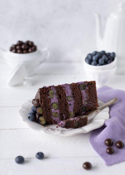 Blaubeer-Schoko-Layer Cake