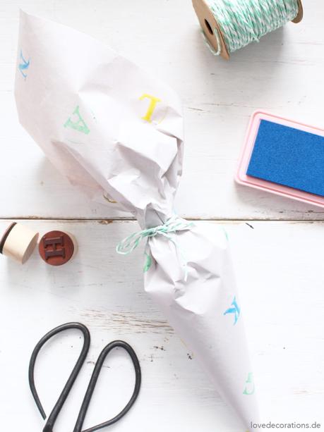 DIY Eiswaffel in einer Schültüte zum Schulanfang | DIY School Cone Gift 