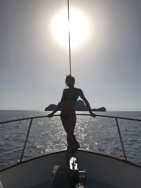Ibiza on a boat