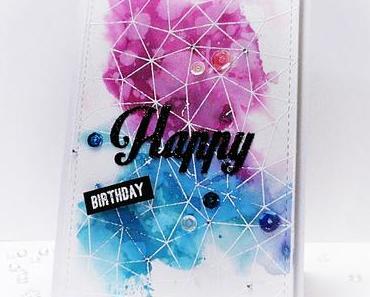 Happy Birthday Card | Krumspring Stamps meets Distress Oxide Ink's