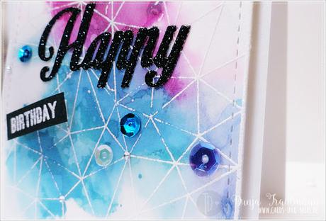 Happy Birthday Card | Krumspring Stamps meets Distress Oxide Ink's