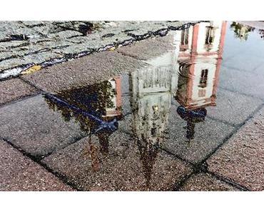 Bild der Woche: Basilika Mariazell spiegelt sich in Wasserlacke