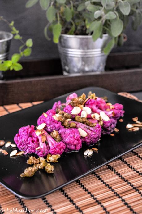 Pretty in pink – Blumenkohlsalat mit frittierten Kapern