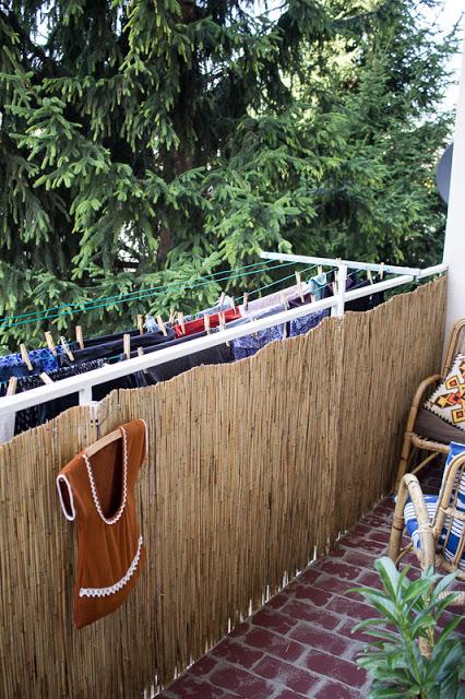 DIY Aufhängung für Wäscheleine am Balkon