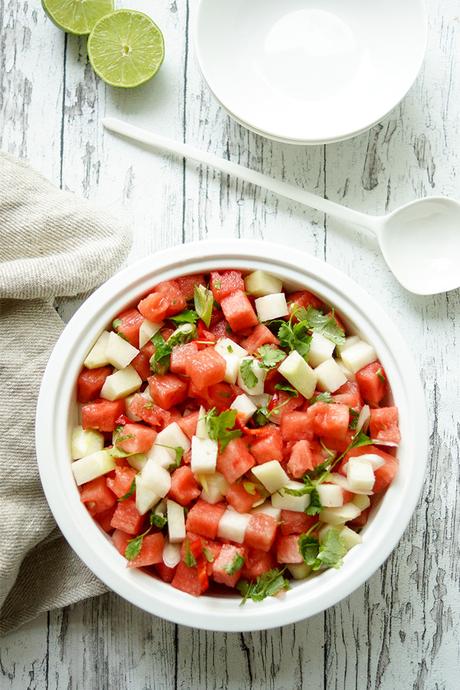 Wassermelonensalat mit Kohlrabi