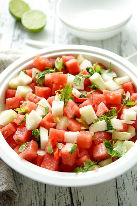 Wassermelonensalat mit Kohlrabi