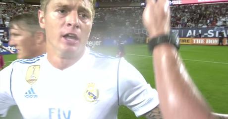 POV: Schiedsrichter bei einem Fußballspiel von Real Madrid