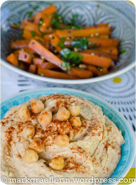 Wie kocht man eigentlich Kichererbsen? …. und ein Grundrezept für orientalischen Hummus mit Karotten-Sesam-Sticks