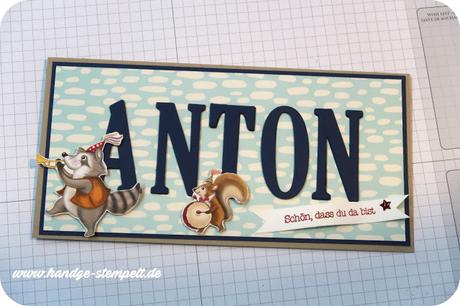 Anton ist da! - Eine Babykarte