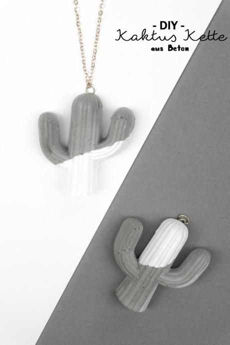Beton Deko für den Hals: DIY Kaktus-Kette