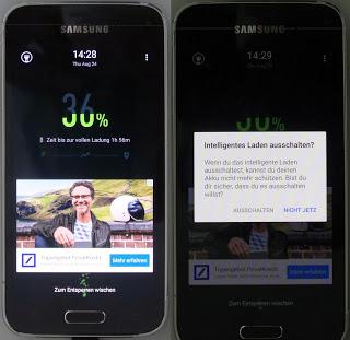 Werbung im Sperrbildschirm (Lock-Screen) bei Samsung Android Smartphone