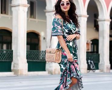 Festive Off Shoulder Dress Outfit