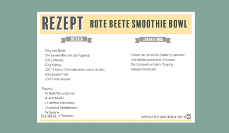 Vegane rote Beete Smoothie Bowl mit sommerlichen Früchten