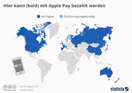 Infografik: Hier kann (bald) mit Apple Pay bezahlt werden | Statista