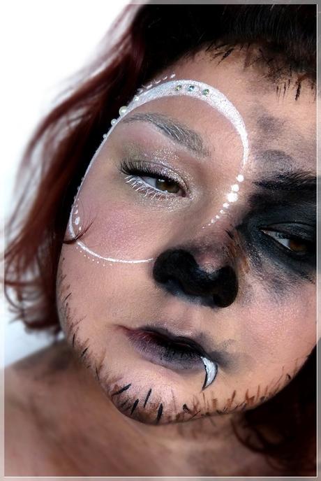 kreativer wolf makeup look 