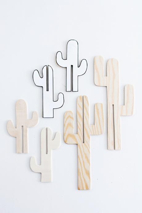 DIY Kaktus aus Holz + Vorlagen